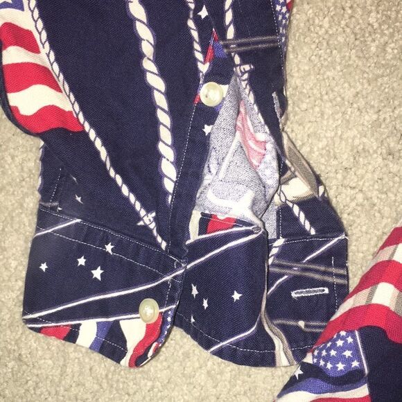 Polo Ralph Lauren Stars & stripes flag print blue 4th of July big man shirt 2XB - Picture 2 of 5
